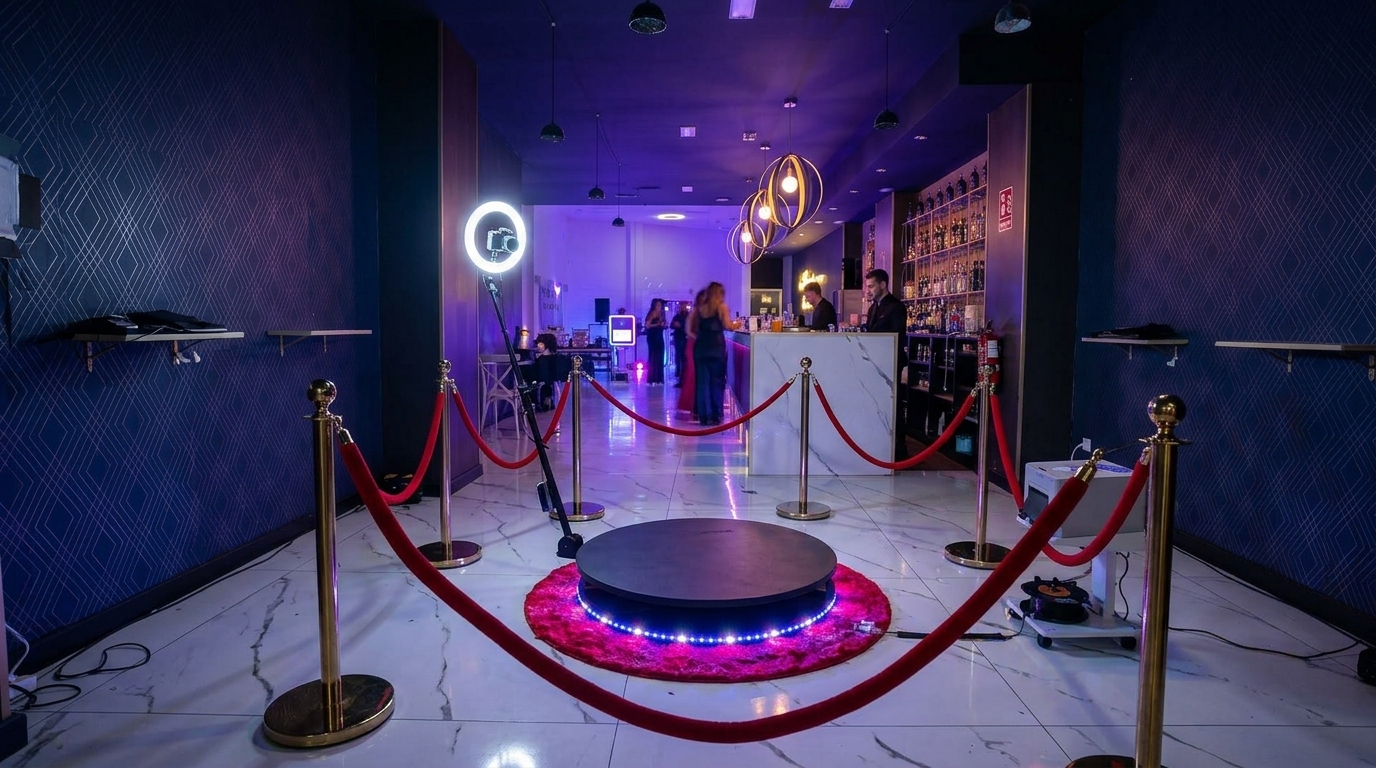Plataforma 360 en evento premium en Valencia
